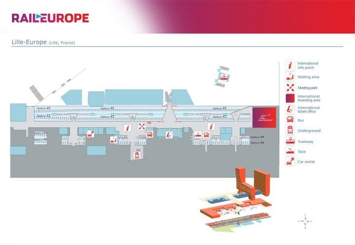 Lille europe-rautatieasemalta kartta