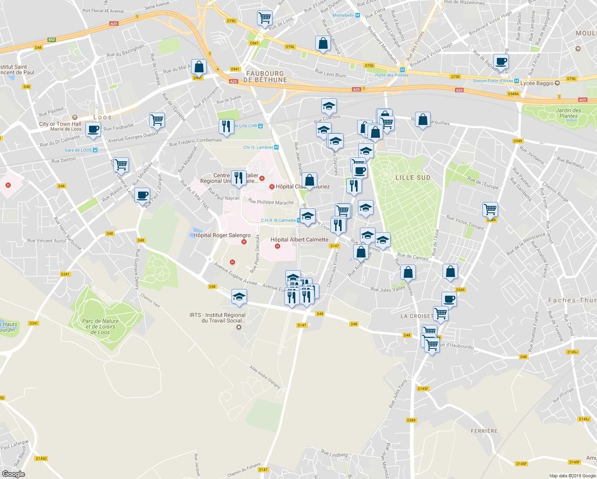 kartta Lille store